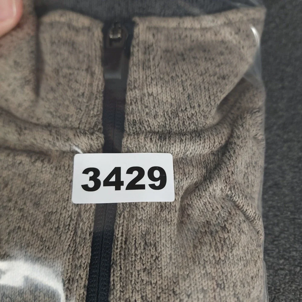 Eddie Bauer Men's Large L Heathered Gray Fleece 1/4‎ Zip Pullover Sweater